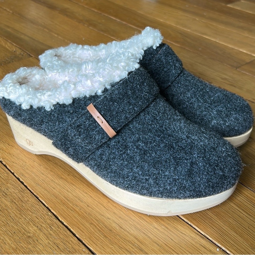 Gentle Souls Gray Mules with Cream Lining